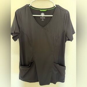 Healing Hands Nurse Scrub Top Black Small